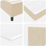 vidaXL Krevet s box springom i madracem krem boje 120x200 cm tkanina | shoptok.hr