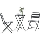 vidaXL set bistro mize s 3 deli, antracitno jeklo | Shoptok.si