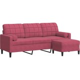  Trosjed s tabureom crvena boja vina 180 cm baršunasti | Eponuda.ba