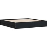vidaXL Okvir kreveta s ladicama crni 160x200 cm konstruirano drvo | shoptok.hr