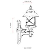 Opviq Vanjska zidna lampa BAP-68199-BSY, 63 cm, IP65, E27, 40W, Crna | Eponuda.ba
