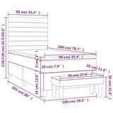  Krevet s oprugama i madracem tamnosivi 90x200 cm od tkanine | shoptok.hr