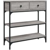  Konzolni stol siva boja hrasta 72 5x25x75 cm konstruirano drvo | shoptok.hr