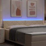  LED glava kreveta Krema 200 cm tkanina | shoptok.hr
