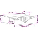 Stolna Stenska stranska miza Bela visok sijaj 59 x 34,5 x 17 cm, (5000232489) | Shoptok.si