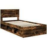  Okvir za krevet s uzglavljem Dimljeni hrast 100 x 200 cm | shoptok.hr