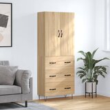  Visoka komoda hrasta sonome 69,5x34x180cm od konstruiranog drva Slike