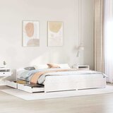  Okvir kreveta bez madraca bijeli 180x200 cm od masivne borovine | shoptok.hr
