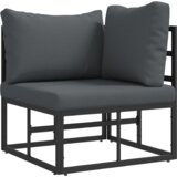 vidaXL Sjedeća garnitura za vrt 5 pcs Crna 70 x 70 x 32 cm Aluminij | shoptok.hr