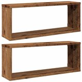 Maison Chic 2 kosi Stenske kockaste police - Stenske Police - Viseče police starinski les 60x15x23 cm, (21793969) | Shoptok.si