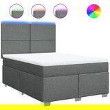 Maison Chic Box spring postelja - Vzmetna postelja z vzmetnico temno siva 140x200 cm blago SL24602, (21890698) | Shoptok.si