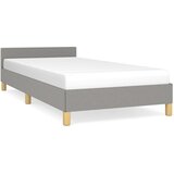 vidaXL Posteljni okvir z vzglavjem svetlo siv 100x200 cm blago, (20735281) Cene