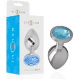 Penthouse Intense - Plugue Anal De Metal De Alumnio Com Vidro Azul Tamanho S, (21263709)