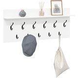 Vješalica za kapute na zidu s policom Bijelo 100 x 40 x 12 cm | shoptok.hr