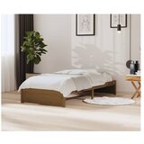  Posteljni okvir medeno rjav iz trdnega lesa 90x200 cm | Shoptok.si