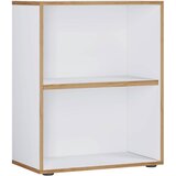 P & B PISARNIŠKI REGAL 60/74/33 cm bela, medeni hrast Cene