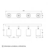  talia 84 spot lampa 4*GU10 crna | Eponuda.com