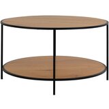 House Nordic Okrogla mizica z mizno ploščo v hrastovem dekorju v naravni barvi ø 80 cm Vita – Cene