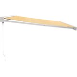 Tenda na uvlačenje žuto-bijela 4,5x3 m od tkanine i aluminija | shoptok.hr