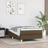  s oprugama i madracem tamnosmeđi 90 x 190 cm od tkanine | shoptok.hr