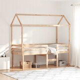  Visoki krevet s krovom 90 x 190 cm od masivne borovine | shoptok.hr