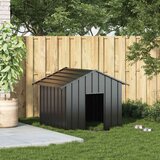 vidaXL Kućica za pse s krovom 131x101x102 cm pocinčani čelik | shoptok.hr