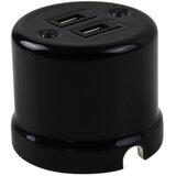  Elhard - Keramička retro utičnica 2xUSB-A crna | Eponuda.com