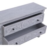  Komoda s 2 ladice 90 x 30 x 60 cm od masivnog drva mahagonija | shoptok.hr