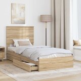 Krevet s od storage Sonoma hrast 75 x 190 cm Konstruirano drvo | Eponuda.com