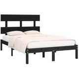  Za krevet od masivnog drva crni 140 x 190 cm | shoptok.hr