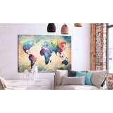  Slika na plutenoj podlozi - Colorful World Map [Cork Map] 120x80 | shoptok.hr