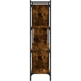  Regal za knjige s 4 razine boja hrasta 76 x 32 x 123 cm drveni | Eponuda.com
