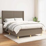  Krevet s oprugama i madracem smeđesivi 140x200 cm tkanina | shoptok.hr