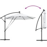 vidaXL Kantaliv dežnik z bananom Peščena 294 x 294 x 248 cm | Shoptok.si