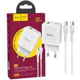 hoco. Punjač kućni sa type C kabelom, brzi, PD 20W, QC3.0 18W – N5 Favor, type C, White | Eponuda.ba