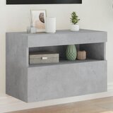vidaXL Stenska TV omarica z LED lučkami betonsko siva 60x30x40 cm Cene