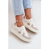 Boto Eco Leather Women's Sneakers On Platform Beige Goriette | shoptok.hr