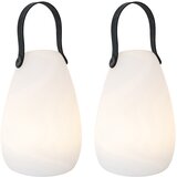 QAZQA Set van 2 tafellampen RGBW oplaadbaar IP54 - Pion Cene