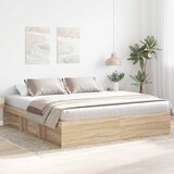  Okvir za krevet boja hrasta sonome 200x200 cm | shoptok.hr