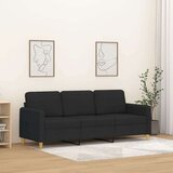  Trosjed od tkanine Crna 180 cm | shoptok.hr