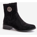 Boto Women's Ankle Boots with Flat Heel and Zip Beige Loratie | Shoptok.si