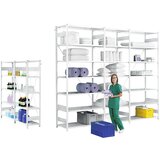 eurokraft pro antibakterijski sestavljivi regal antibak®, višina regala 2000 mm, priključni regal, širina police 1000 mm, globina police 400 mm | Shoptok.si