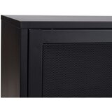 Unique Furniture Crna metalna komoda s kliznim vratima 160x75x46 cm Veep – | shoptok.hr
