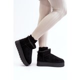 Boto Women's Snow Boots On Platform Lined With Fur Black Xamella | Shoptok.si