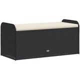  Klupa za pohranu s jastukom crna 115 x 51 x 52 cm od poliratana | shoptok.hr