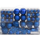  Set božićnih kuglica od 111 komada plavi od polistirena | Eponuda.com