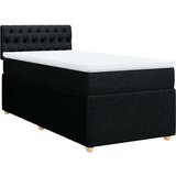 vidaXL Box spring postelja z vzmetnico črna 100x200 cm blago | Shoptok.si