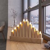 Brilagi LED Drveni božićni svećnjak 10xLED/2xAA | Eponuda.com
