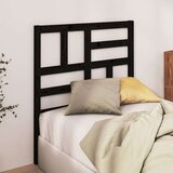  Uzglavlje za krevet crno 96 x 4 x 104 cm od masivne borovine | shoptok.hr
