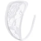 Invisible Strapless C-String Transparent Floral Lace White